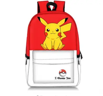 

Anime Pokemon/Dragon Ball Backpack For Teenager Boys&Girl Children School Bags Poke Ball Pikachu Saiyan SON GOKU Mochilas