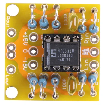 

Dual OP Amp Board Preamp DC Amplification PCB for NE5532 OPA2134 OPA2604 AD826