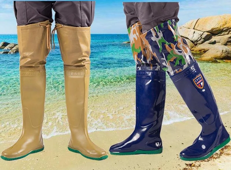 Модные непромокаемые сапоги выше колена; женская обувь для трансплантации; водонепроницаемые резиновые сапоги; Мужская обувь для рыбалки; подошва из термопластичной резины