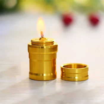 

28 x 45mm 10ML Mini Aluminium Alcohol Lamp for Stirling Engine Model - Golden 2018 New