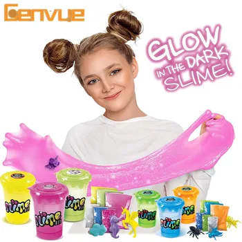 

Glitter Shake Glue For Slimes Supplies Charms For Slime Powder with Filling Polymer Clay Mud Modeling Slime DIY Handmade Toy Set