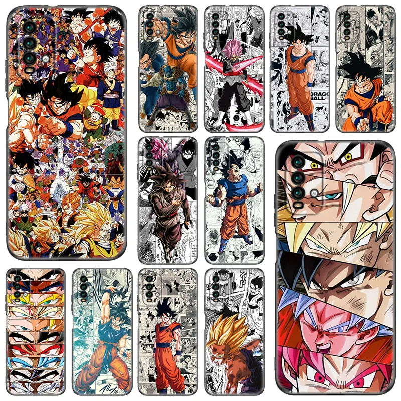 Anime Super Son Goku Silicone Phone Case For Xiaomi Redmi Note 10 9 Pro Max 10s 9s 8 8A 7 9C 9A 9T 10T black Cover Coque | Мобильные