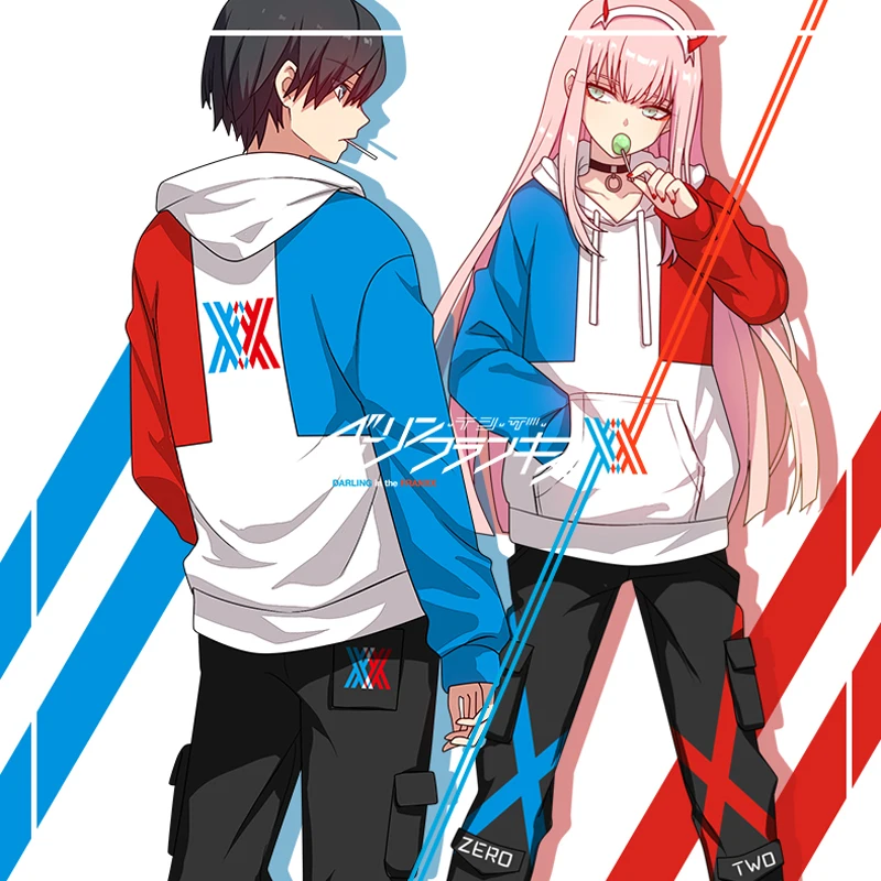 Костюм для косплея аниме дорогой в Фране Zero Two Лоскутная Верхняя одежда с длинным