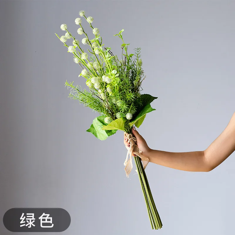 cypress bouquet Наличные руки держать в обеих руках букет темперамент вкус Шелковый цветок фотография портрет фотосъемка реквизит пластик Моделирование цветок - Цвет: cypress bouquet