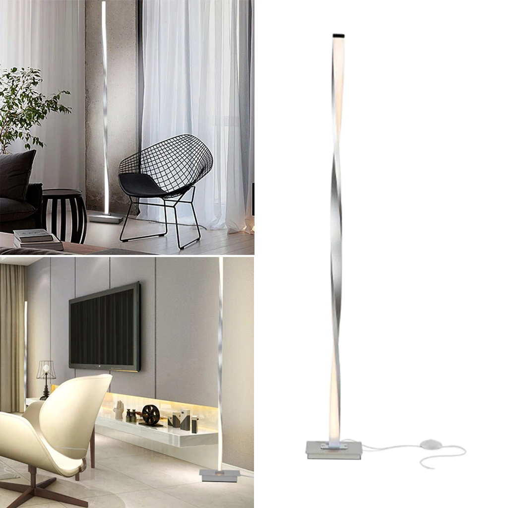 Super Bright Twist Floor Lamps Tall Standing Pole Light Spiral Curved Floor Lamp Bedroom Living Room Cafe Tall Small Lght Corner