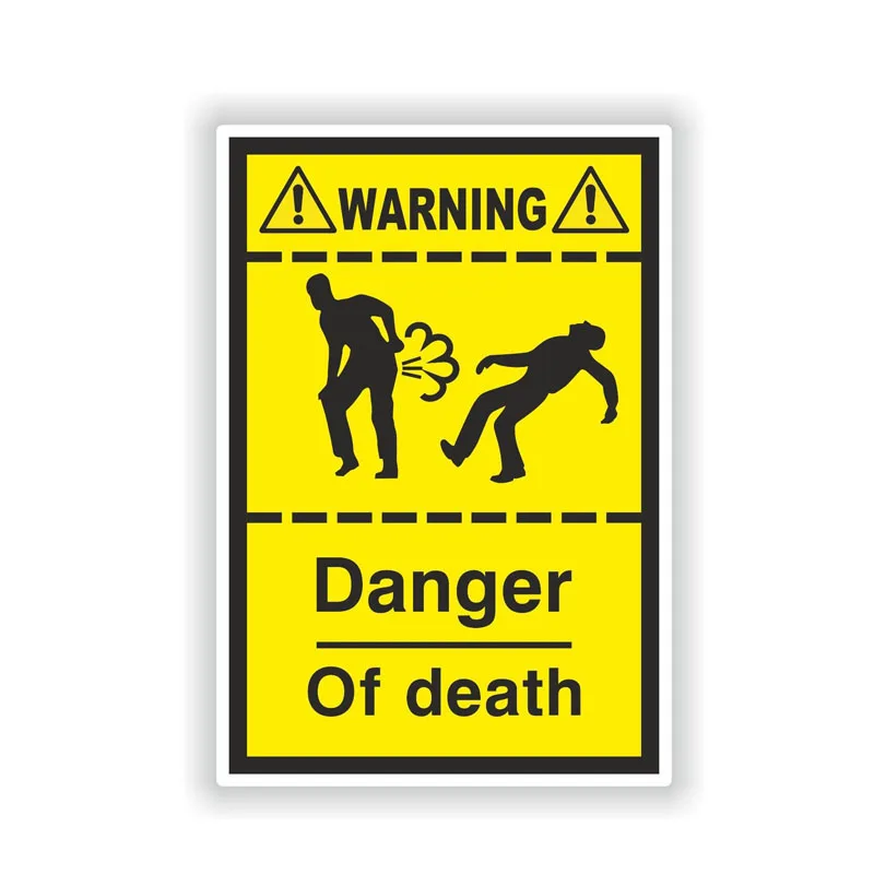 

Personality Car StickeWarning Danger of Death Fart Decal Motorcycle Accessories Vinyl Cover Scratches Waterproof PVC