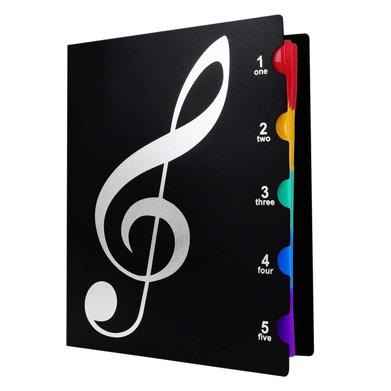 

Music Themed Folder Holder Writable Musicians Treble Clef Sheets Piano Choir Paper Store Read Psalm Song Recitals Concert Protec