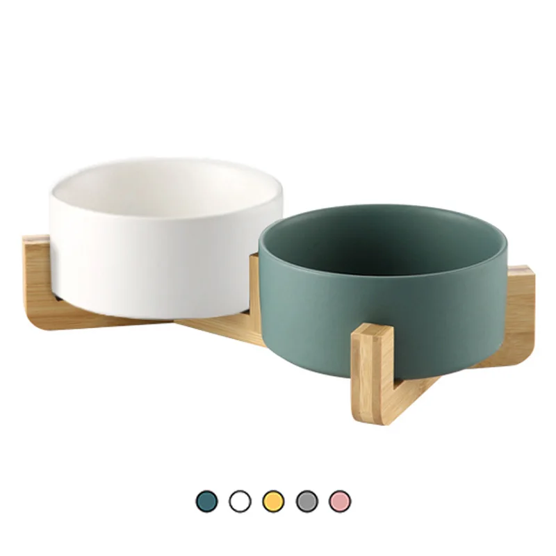 Cuenco de cerámica para perros y gatos, alimentador de mascotas, contenedor de agua y alimentos para cachorros, accesorios de almacenamiento, suministros de animales # P003