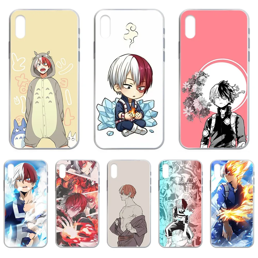 Аниме Shoto Todoroki бампер Прозрачный чехол для телефона iphone 4 4S 5 5C 5S 6 6S PLUS 7 8 X XR XS 11 PRO SE