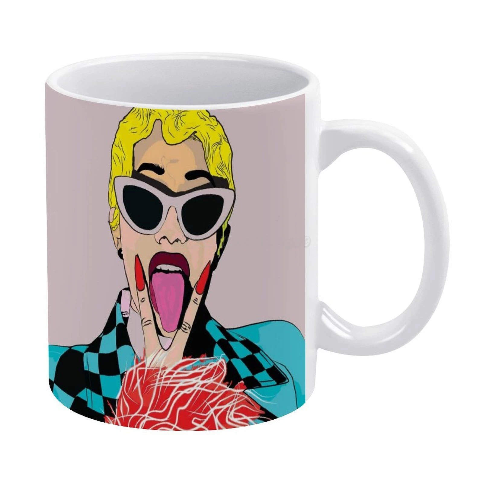 キャディ 白いマグカップ 11オンス コーヒー ティー コーヒー カップル ユニークなギフト Okurrr ポップスター オフセット スクロール 幸せな欠陥 マグカップ Aliexpress