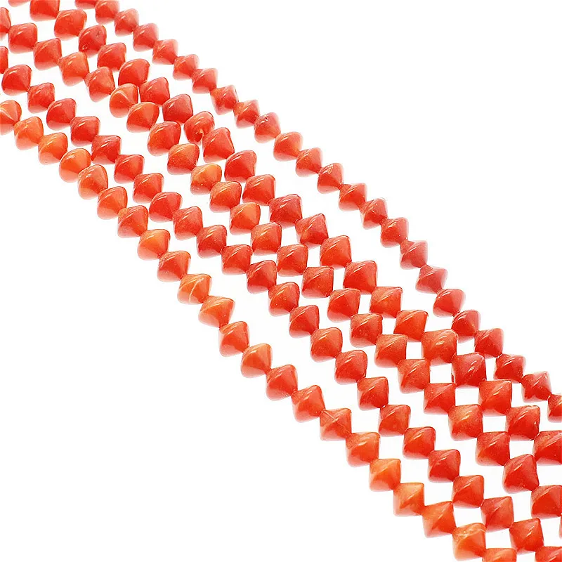 4-7mm Fashion Coral Rhombus Loose Beads High Quality Natural Sea Bamboo Beadwork Necklace Bracelet DIY Jewelry Finding Making | Украшения и