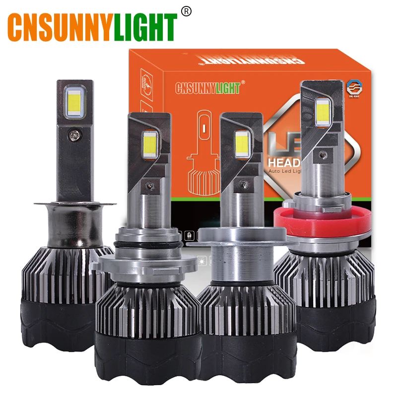CNSUNNYLIGHT H7 светодиодный лампы для автомобильных фар H11 H4 H1 9005 9006 9012 Canbus без ошибок 9000лм 6000 К 12 В 24 В Автомобильные фары
