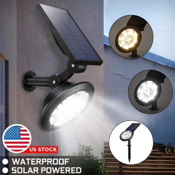

9 LED Wall/Landscape Solar Lights Colorful Solar Lamp Upgraded Solar Spotlights Waterproof Adjustable Lamp for Yard Lawn Garden