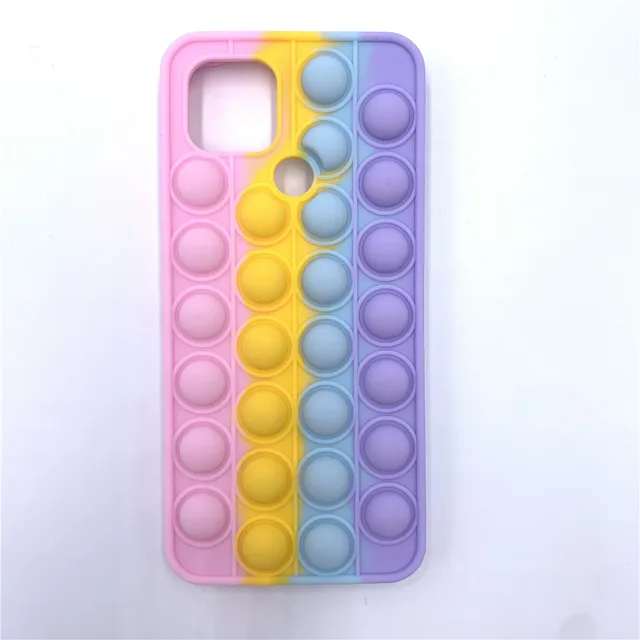 For Redmi Note 9 Pro 9S 7 8 Pro Push Pop Bubble Fidget Toy Soft Case for Redmi 9 9T 9C 9A Mi Poco X3 M3 Sensory Stress Reliver Redmi 9C