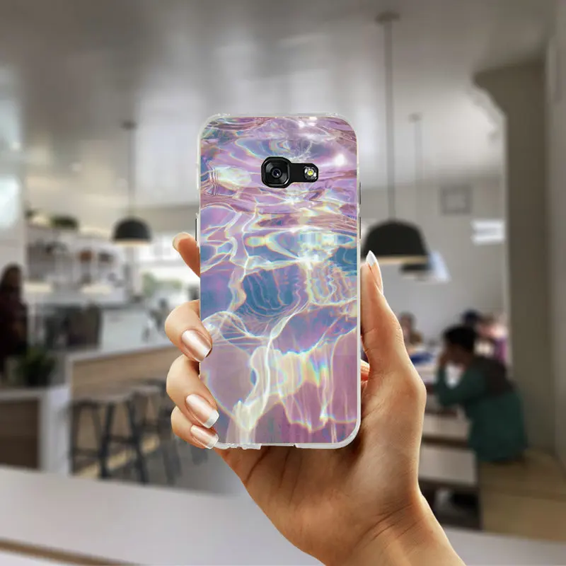 Picture 8 Мягкие силиконовые чехлы из ТПУ для мобильных телефонов Samsung Galaxy A3 A5 A7 J1 J2 J3 J5 J7 Coque Shell розовый популярный голографический - Цвет: Picture 8