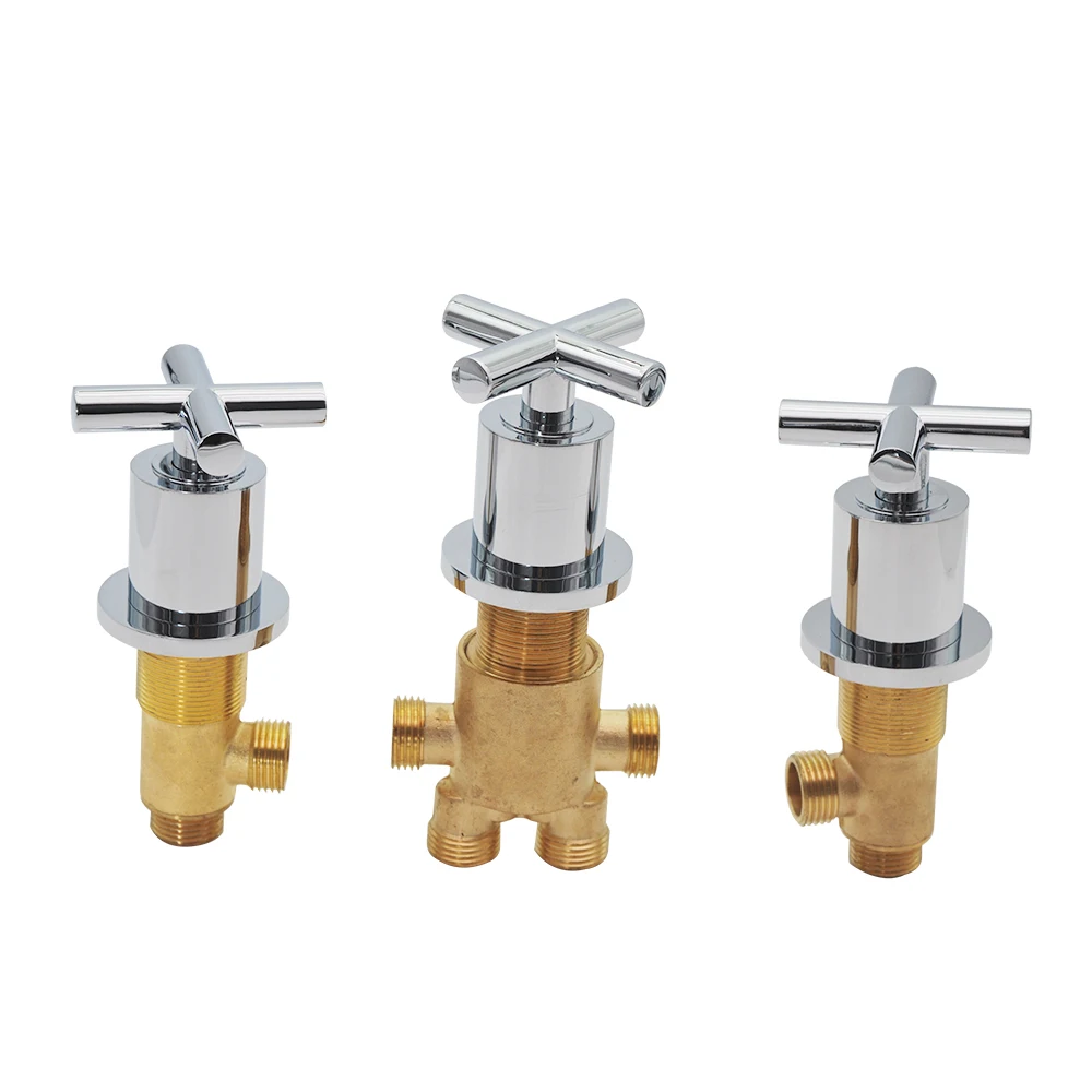 Bathroom Fixtures Home Improvement Solid Brass Split 3 Piece Bath Tap
