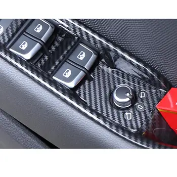 

For Audi A3/S3 2014 2015 2016 2017 2018 2019 Car Window Lift Switch Button Panel Frame Cover Trim 6 PCS