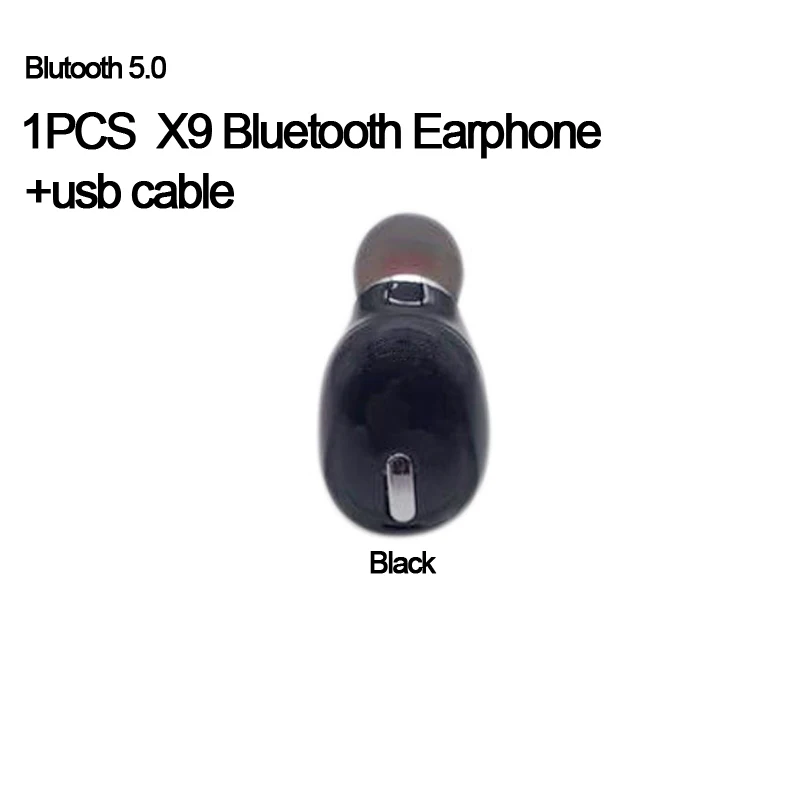 OTTWN F9 обновление беспроводные наушники bluetooth 5.0TWS аудио мини смарт-гарнитура для Android телефон наушники Поддержка iOS/HD вызова - Цвет: 1pc X9earphone Black