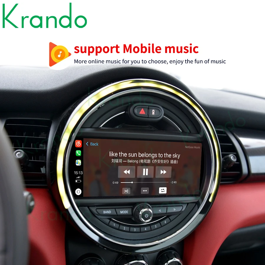 Krando Upgrade Android Auto Wireless Carplay Interface Box per BMW Mini Cooper F54 F55 F56 F60 R60 2007-2018 CIC NBT EVO Module