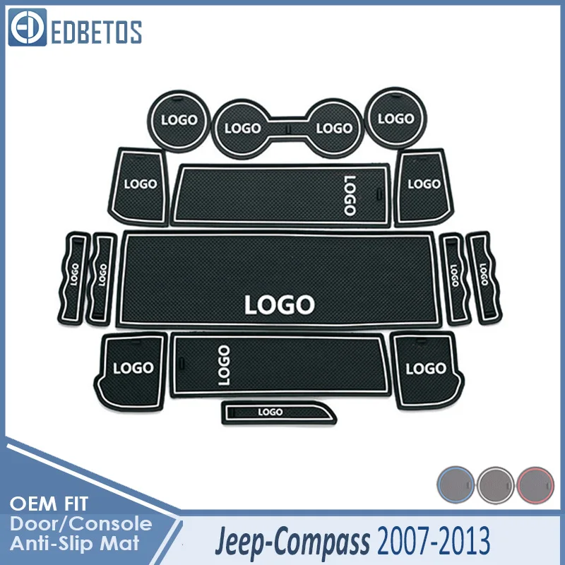 Автомобильный Гаджет Pad для JEEP Compass 2007 2008 2009 2010 2011 2012 2013 MK1 MK49 аксессуары гелевая накладка резиновая ворота Слот коврики чашки s