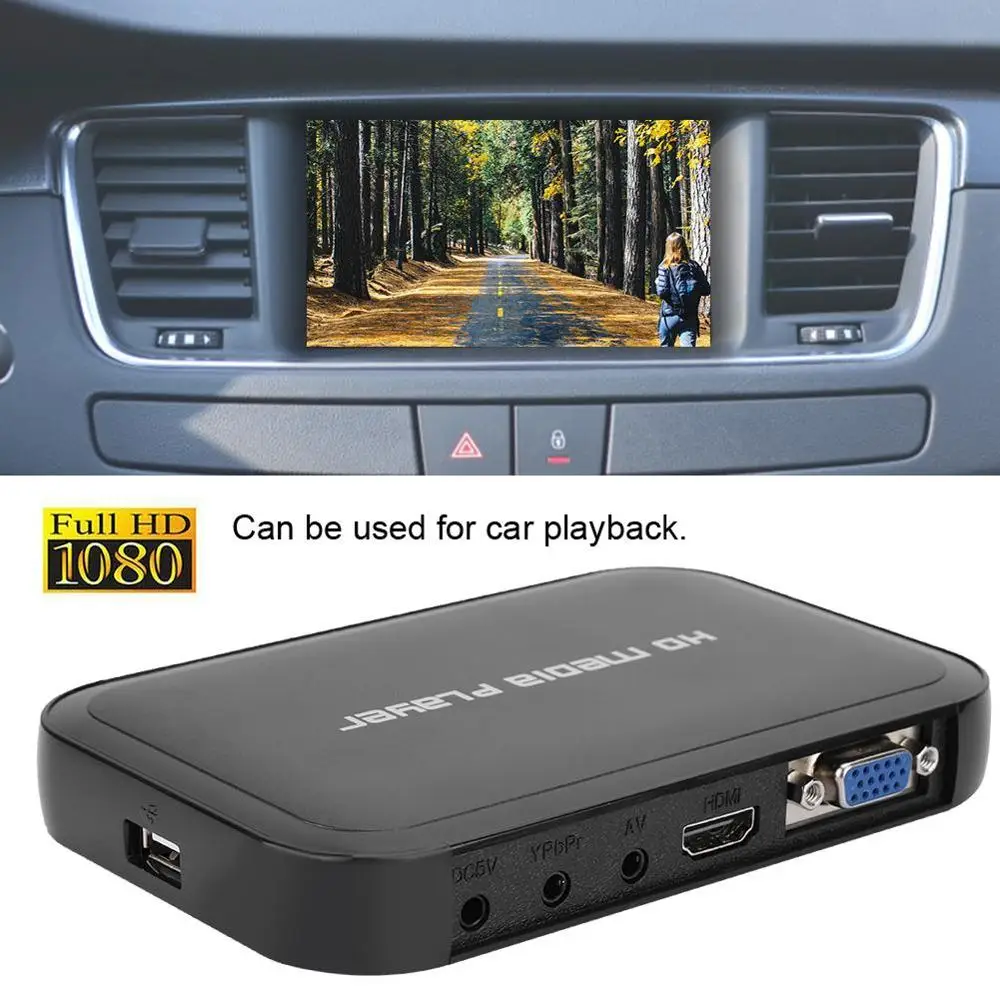 Мультимедийный плеер 1080P Full HD мультимедийный проигрыватель AV VGA HDMI интерфейсы для