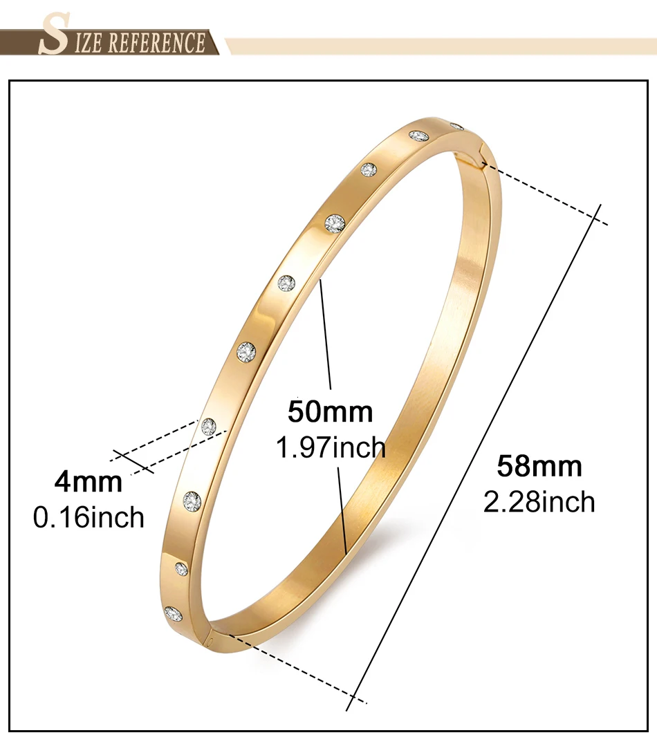 Gold Bangles Stainless Steel Women (11)