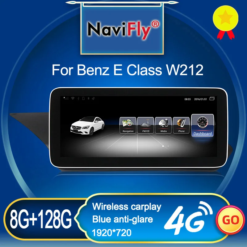 NaviFly 10 25 &quot8 ГБ + 128 Гб 4G LTE GPS Android автомобильный мультимедийный плеер для Benz E Class W212