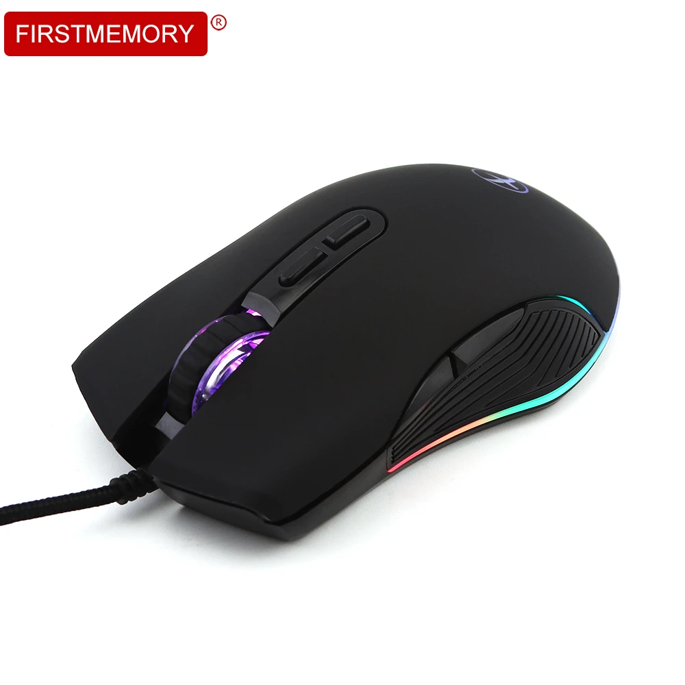 Проводная компьютерная игровая мышь 3200 dpi type-C Mause эргономичная оптическая 7 мышь кнопочная с RGB подсветкой дизайн для настольного ПК геймера