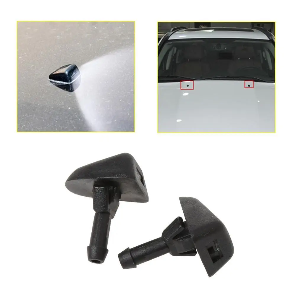 Windshield Wiper Jet Washer Nozzle 2pcs For Volvo S40 S80 XC90 C70 Windscreen Washer Wipers Parts Vehicle Fan Shaped Water Spray front wiper washer nozzle