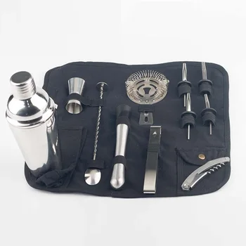 

550ml Cocktail Shaker Bar Set with Bag Stainless Cocktail Mixer Set Bartender Bag Set Tools