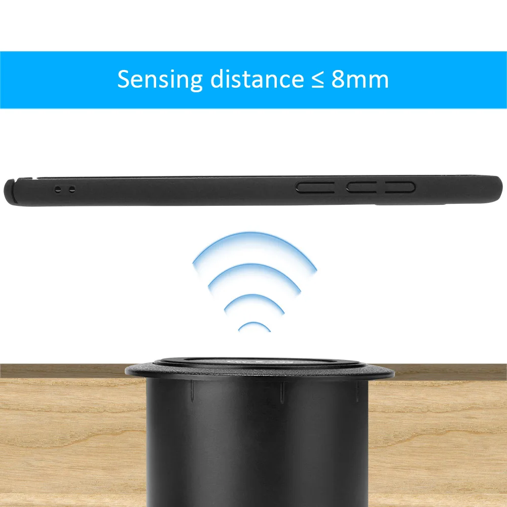  Wireless Charger Desktop Embedded With USB Port Powstro 3 In 1 Counter Desk Bedside Table Furniture