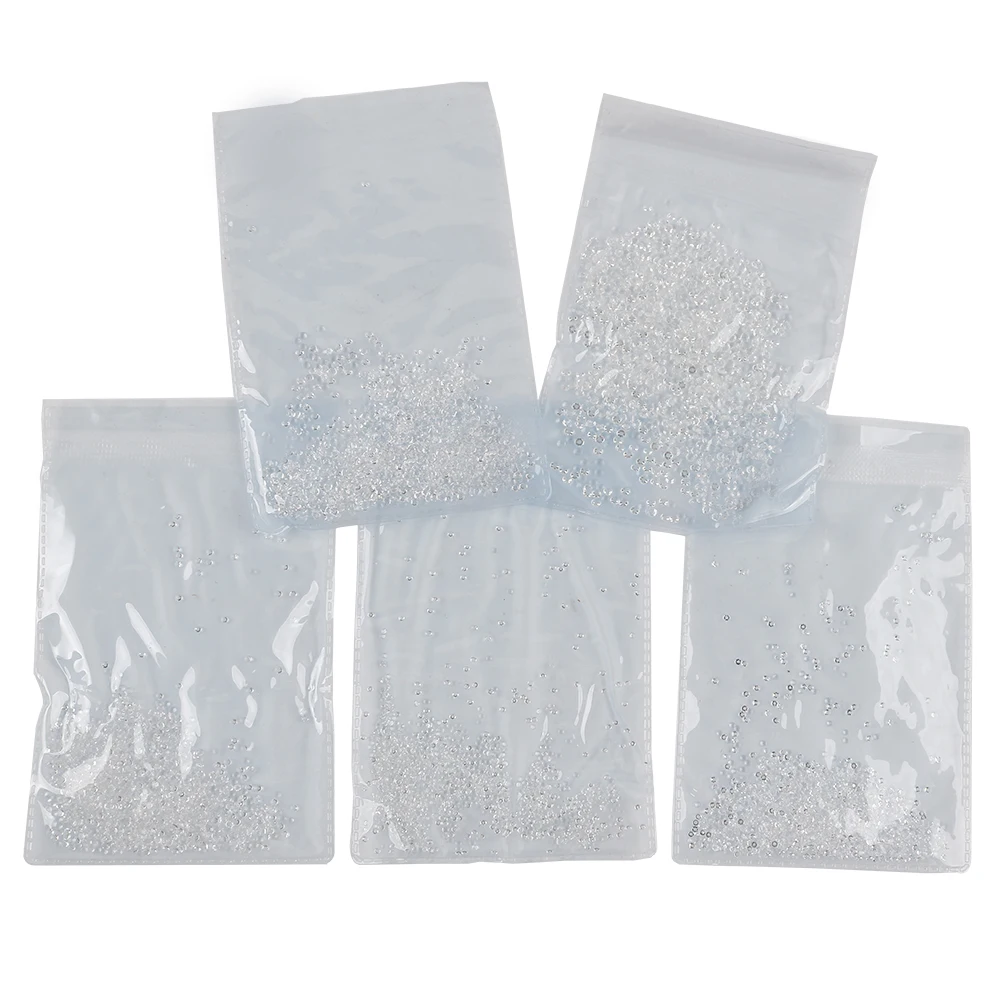 SS3 SS4 SS5 SS6 SS8 1440pcs Clear Crystal AB Golden Back Stones  3D Non HotFix FlatBack Nail Art Rhinestones Decorations