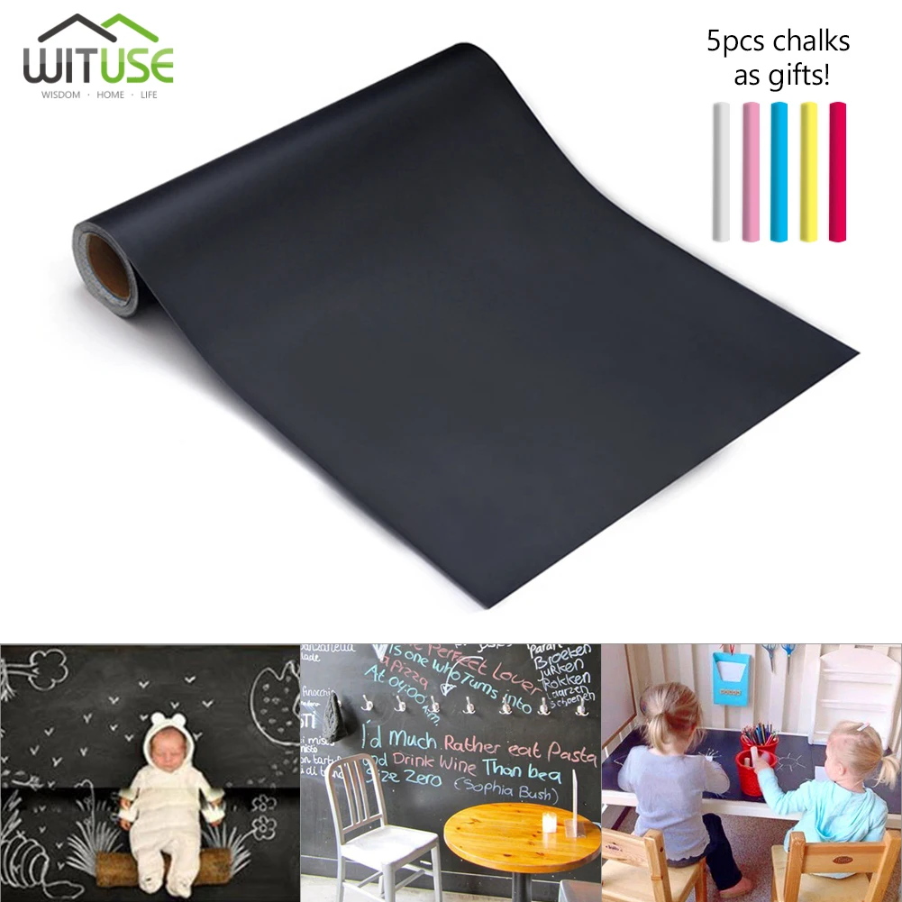 

Chalk Board Blackboard Stickers Contact Paper Chalkboard Wall Vinyl Art Draw Decor Sticker Board Wallpaper For Kids Rooms