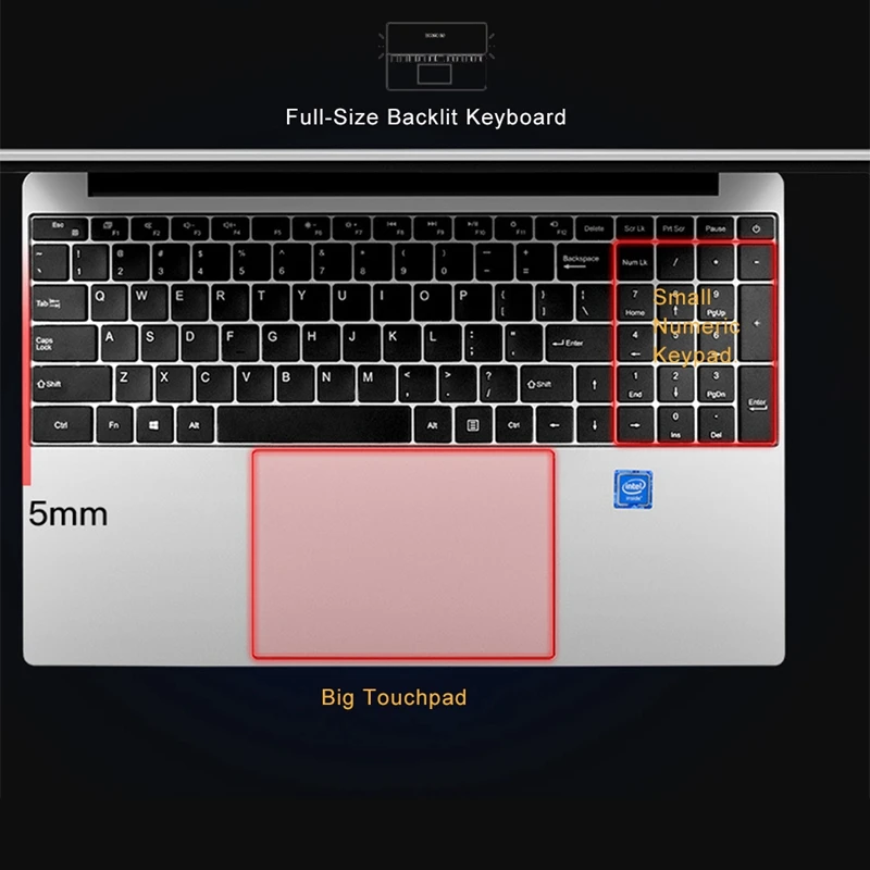 Популярный 15,6 дюймовый ноутбук SSD с цифровой клавиатурой для ноутбука Intel J3160 Win10 OS 1920x1080 Full HD Ultrabook US plug+ EU plug ad