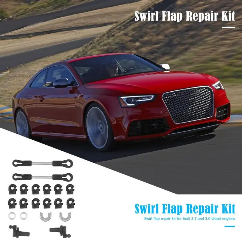 2,7 3,0 TDi двигатель вихревой клапан Ремонтный комплект для 059129711 059129712 впускной коллектор для разрядной трубы с квадратным стержнем клапана