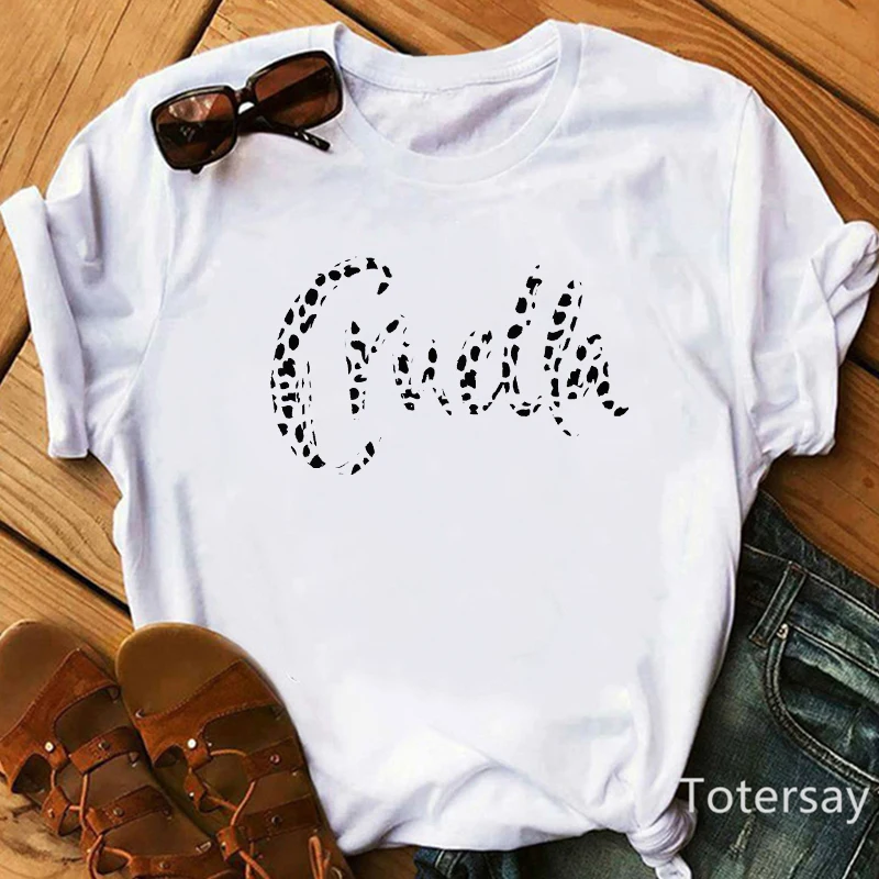 Women T Shirts Cruella De Vil Dogs Graphic T-shirt Female Clothes  Funny Cartoon T shirt Summer Tops Casual Oversized