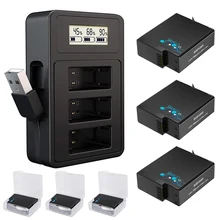 Зарядное устройство для Gopro с аккумулятором или USB, устройство с точным количеством электроэнергии для Go Pro Hero 8, Hero 7, Hero 6, hero 5, аксессуары для GoPro черного цвета Зарядное устройство для Gopro с аккумулятором или USB, устройство с точным количеством электроэнергии для Go Pro Hero 8, Hero 7, Hero 6, hero 5, аксессуары для GoPro черного цвета