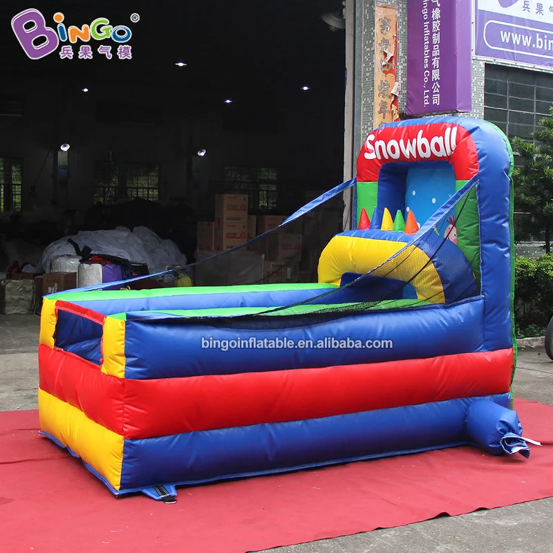 EXQUISITE CRAFT 2.5x1.3x2m Inflatable Snowball Game Machine for Event or Shopsale / Inflatable Snowball Shooting Toys 5
