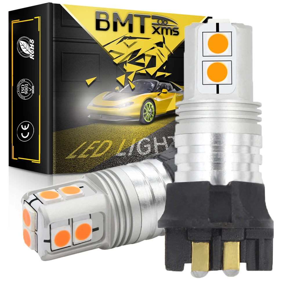 BMTxms 2x PW24W PWY24W Canbus светодиодный сигнал поворота DRL лампы для VW Golf CC MK7 BMW F30 i3 3 серии