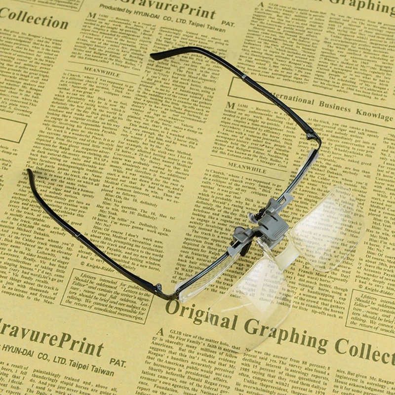 

Clip-on Magnifying Glass Head-mounted Glasses 2x for Learning Office Reading DIY