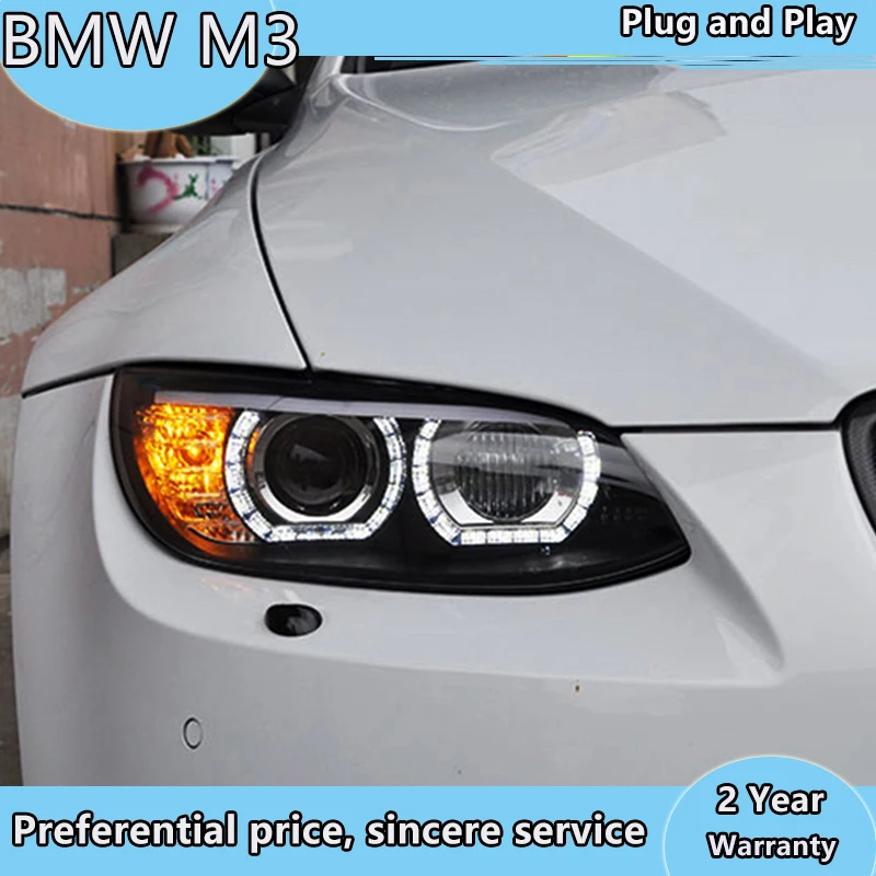 

Автостайлинг чехол для BMW M3 328i 335i 330i E92 E93 2006-2012 светодиодный фары светодиодсветодиодный фары H7 D2H HID Angel Eye Bi Xenon Beam