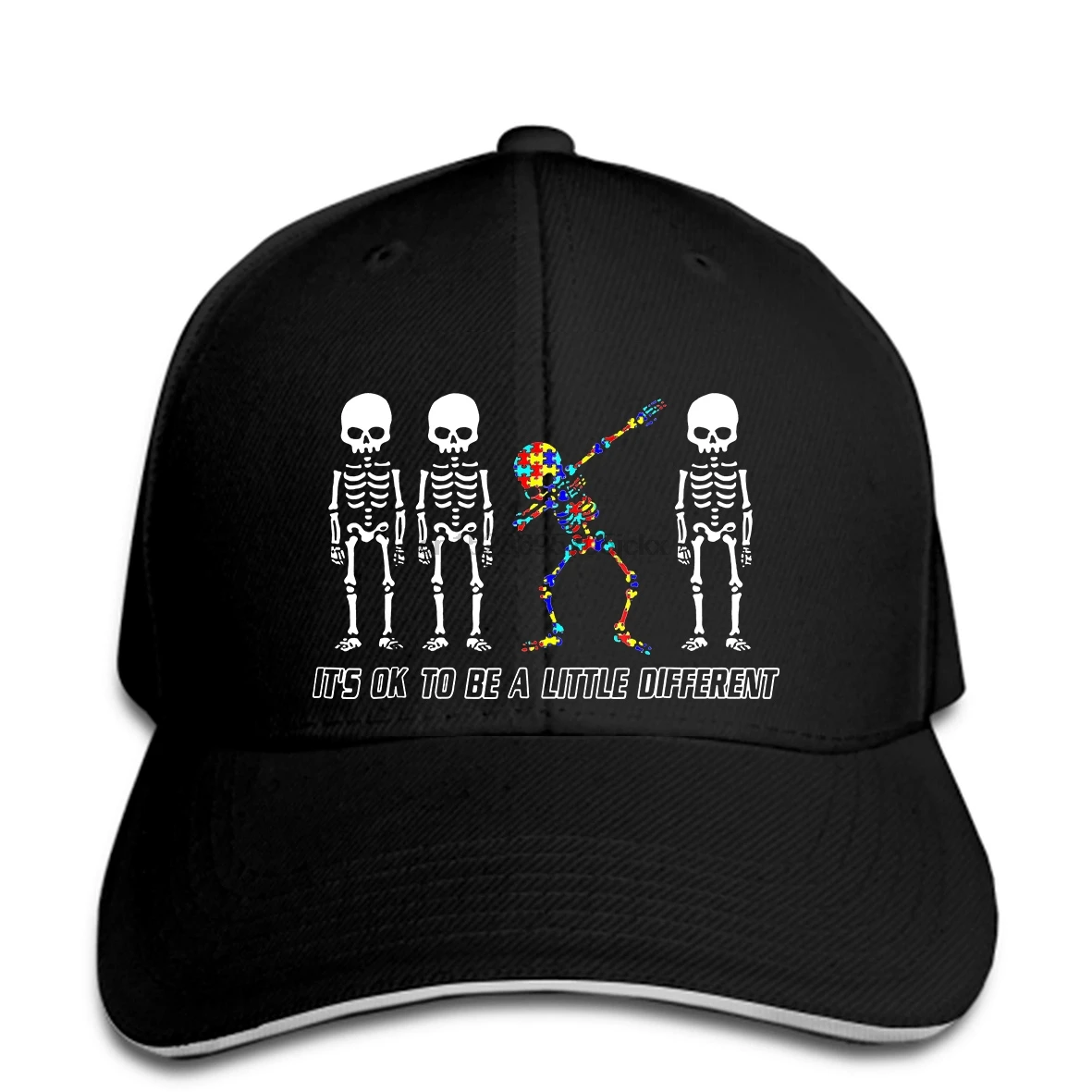 Его хорошо, чтобы быть немного другой Скелет вытирая GifBaseball cap snapback шляпа пиковая