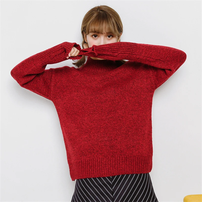 

Winter women Sweater Autumn Spring New Wild Casual Base Sweater Women's Over-size Sweaters Wild Knitted Pullover