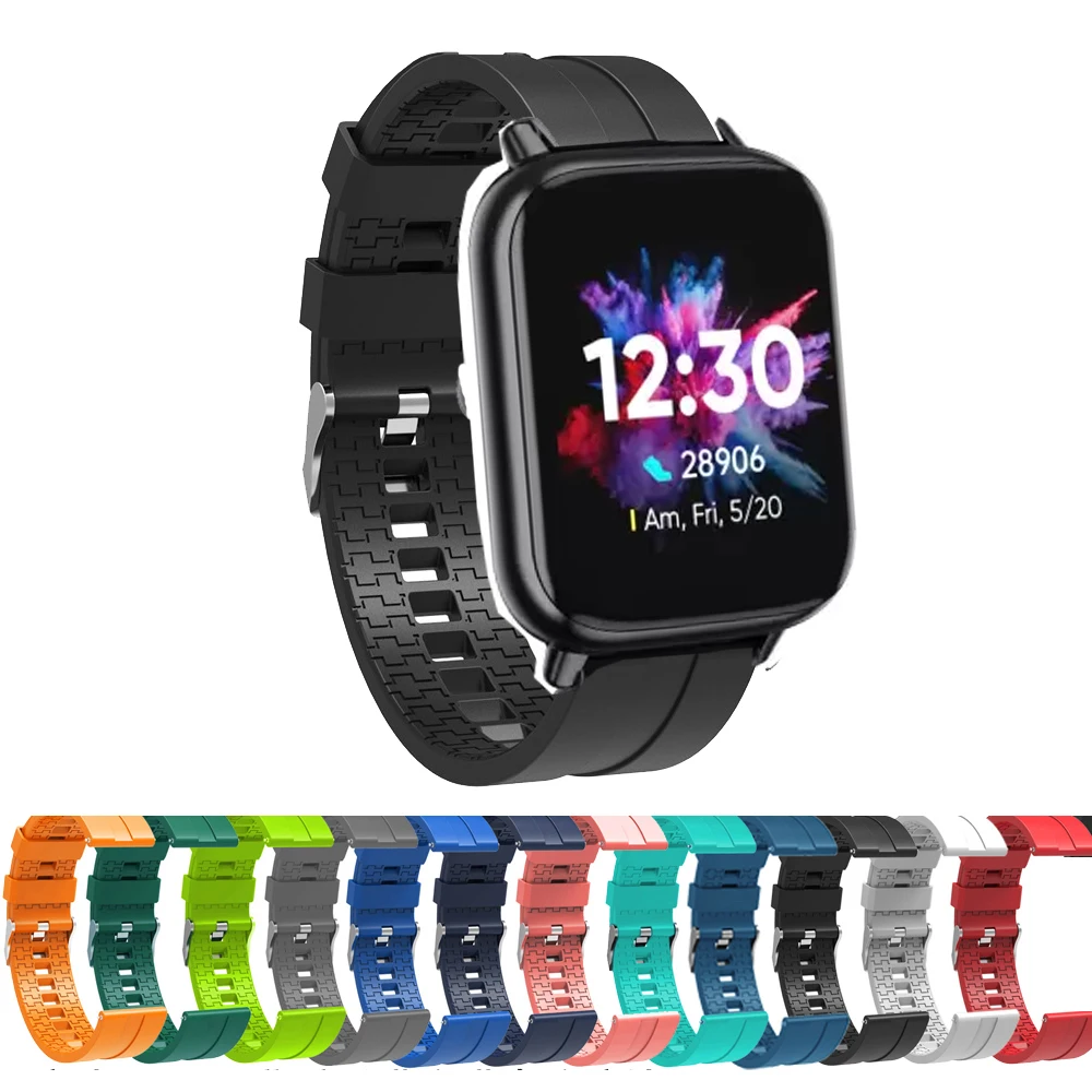 20mm Replacement Strap For Realme Techlife Dizo Watch 2 Watchbands Silicone Sport Bracelet For
