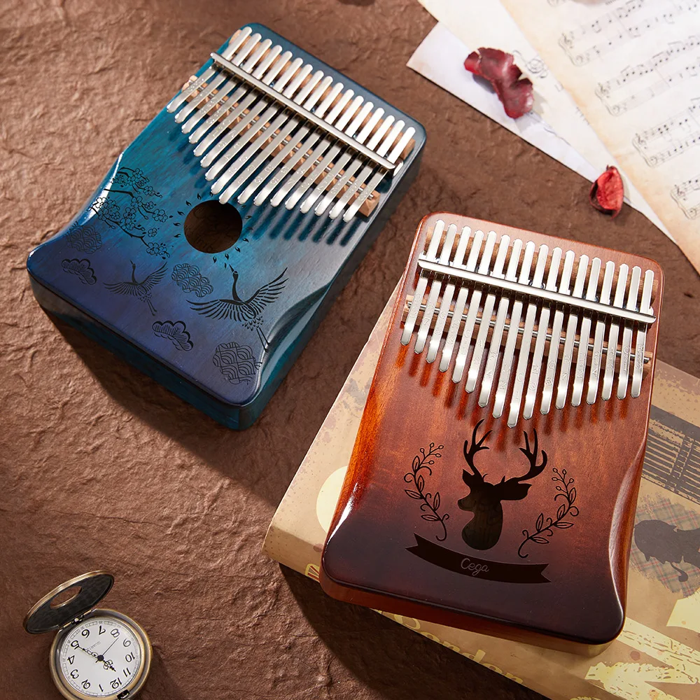 Пианино kalimba с 17 закругленными краями и интегрированным дизайном музыкальный