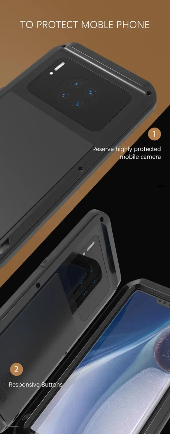 Для huawei mate 30 Pro Чехол Love Mei металлический алюминиевый+ Гибридный Силиконовый противоударный грязеотталкивающий защитный чехол для huawei mate 30 Pro Чехол