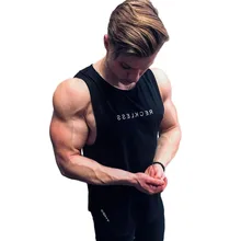 Новинка, Стильная Спортивная рубашка без рукавов для занятий спортом на открытом воздухе, трендовая свободная хлопковая майка для бега и фитнеса, мужские прямые поставки от производителя