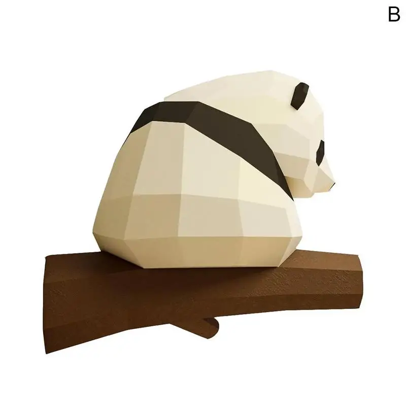 Creative 3D Panda Paper Model DIY Manual Paper Model Hanging Toy For Kids Gifts 3D Panda Animal Papercraft Model Wall Decorative