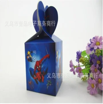 Candy box-6pcs 1, 2, 3, 4, 5, 6, 7, 8, 9 st принадлежности для дня рождения праздничные украшения: воздушные шары, скатерть с человеком-пауком, декор для детского душа - Цвет: Candy box-6pcs