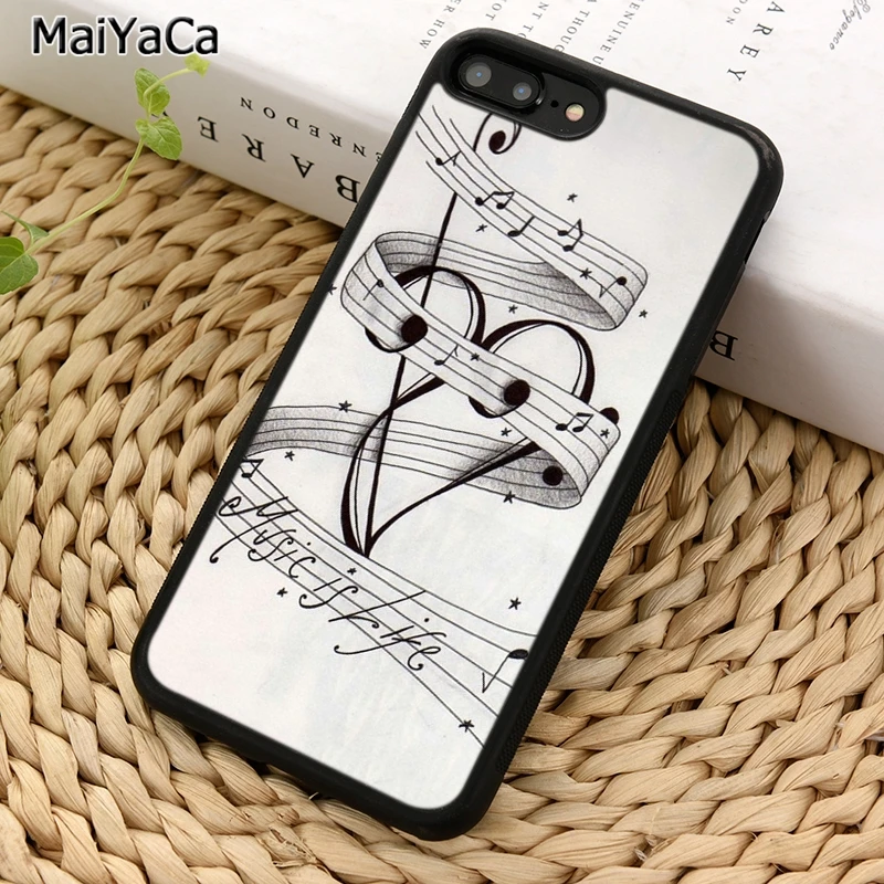Чехол для телефона MaiYaCa с музыкальными нотами iPhone 5 6 7 8 plus 11 12 Pro X XR XS Max Samsung S7 S8 S9
